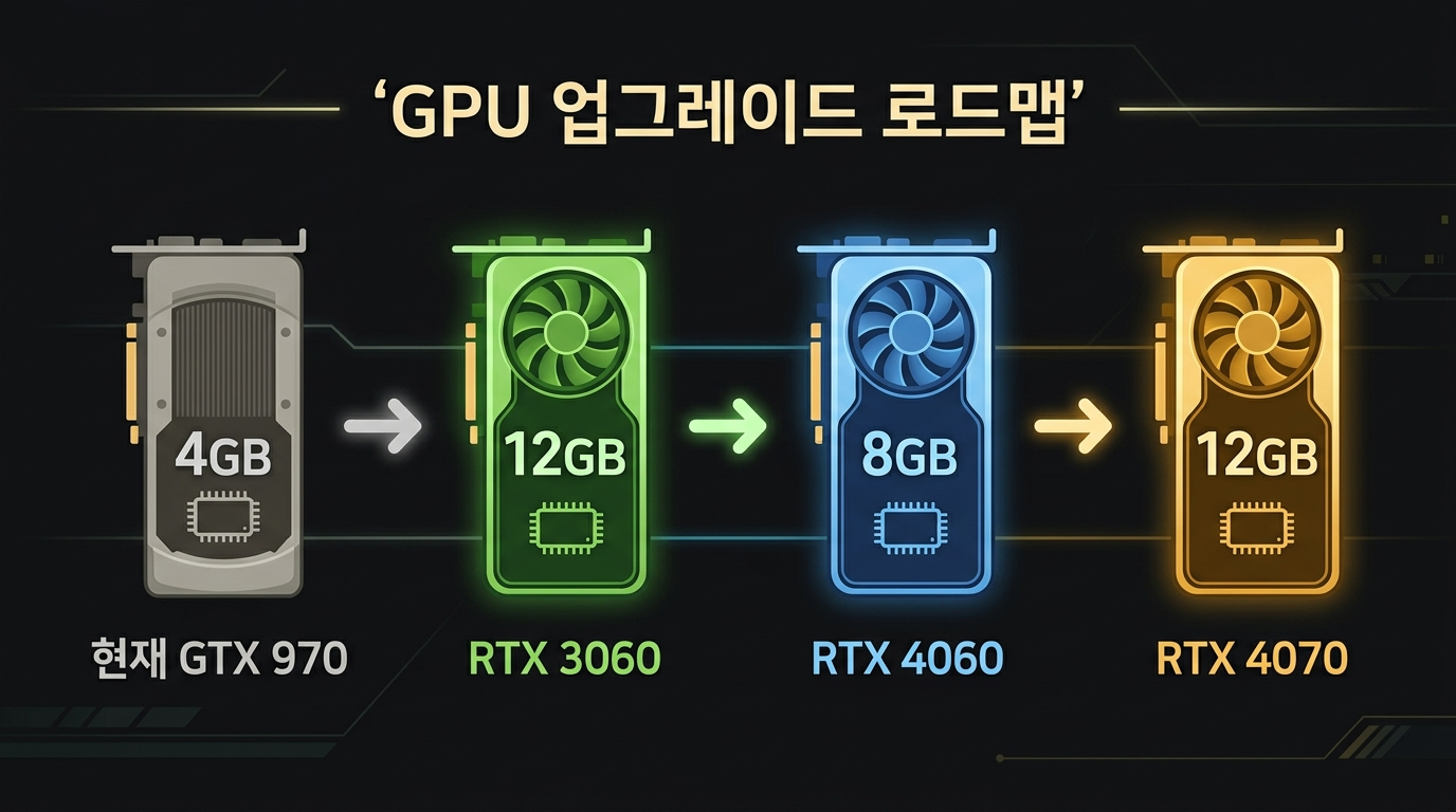GTX 970에서 RTX 3060, RTX 4060으로 이어지는 GPU 업그레이드 로드맵