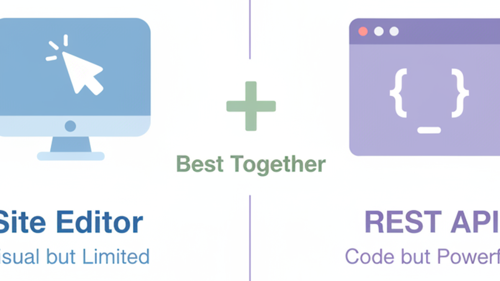 WordPress 블로그 첫 화면 세팅 — Site Editor로 안 되는 걸 REST API로 한 이야기
