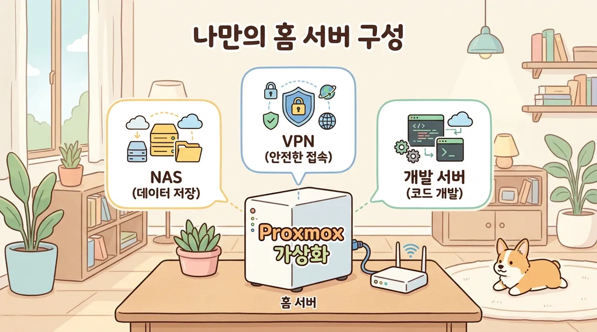 제온 골드 6138으로 구성한 홈서버 — Proxmox 가상화로 NAS·VPN·개발 환경 동시 운영